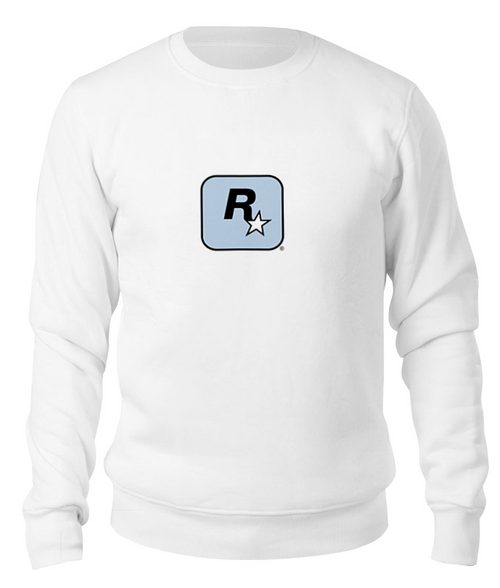 Заказать свитшот в Москве. Свитшот унисекс хлопковый Rockstar Light-Blue от GOOD PRINT - готовые дизайны и нанесение принтов.