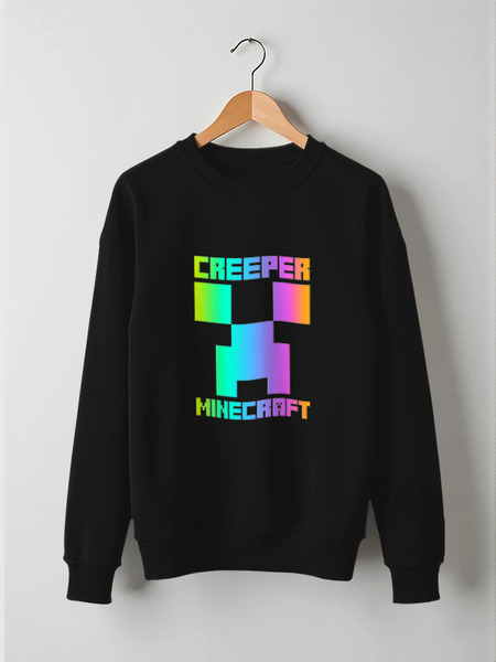 Заказать свитшот в Москве. Свитшот унисекс хлопковый MINECRAFT CREEPER от weeert - готовые дизайны и нанесение принтов.