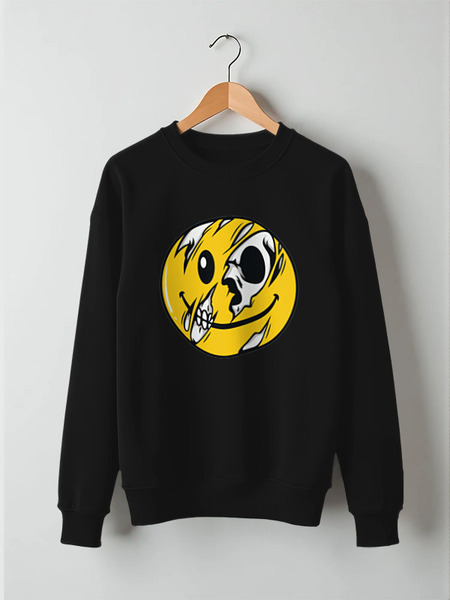 Заказать свитшот в Москве. Свитшот унисекс хлопковый skull smile от chebotaevbaks@gmail.com - готовые дизайны и нанесение принтов.