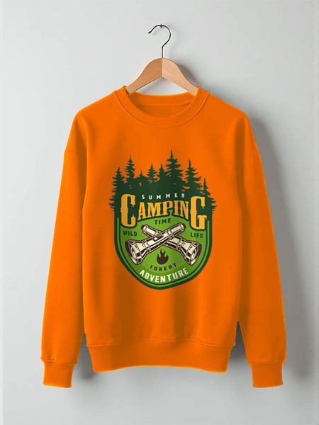 Заказать свитшот в Москве. Свитшот унисекс хлопковый CAMPING от balden - готовые дизайны и нанесение принтов.