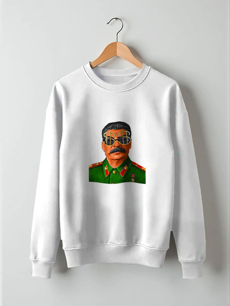 Заказать свитшот в Москве. Свитшот унисекс хлопковый Сталин от Vinli.shop  - готовые дизайны и нанесение принтов.