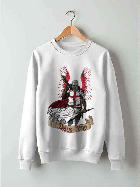 Заказать свитшот в Москве. Свитшот унисекс хлопковый Крестоносец от YellowCloverShop - готовые дизайны и нанесение принтов.