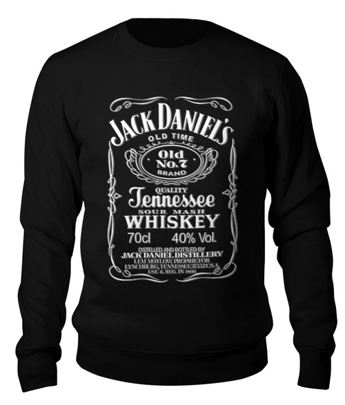 Заказать свитшот в Москве. Свитшот унисекс хлопковый ☆Jack Daniel’s☆ от balden - готовые дизайны и нанесение принтов.