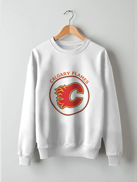 Заказать свитшот в Москве. Свитшот унисекс хлопковый Calgary Flames от kspsshop - готовые дизайны и нанесение принтов.