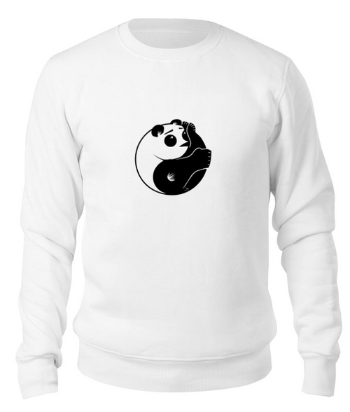 Заказать свитшот в Москве. Свитшот унисекс хлопковый Панда (Panda) от fanart - готовые дизайны и нанесение принтов.