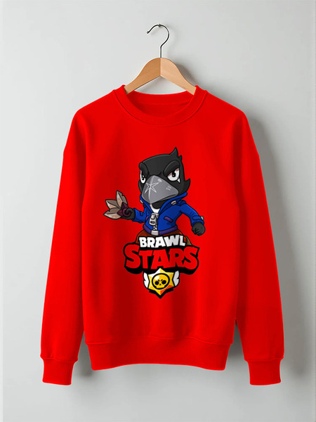 Заказать свитшот в Москве. Свитшот унисекс хлопковый BRAWL STARS CROW от geekbox - готовые дизайны и нанесение принтов.