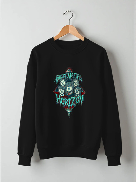 Заказать свитшот в Москве. Свитшот унисекс хлопковый Bring me the horizon от Мария Борисенкова - готовые дизайны и нанесение принтов.