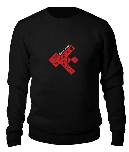 Заказать свитшот в Москве. Свитшот унисекс хлопковый Depeche Mode / Symbols от OEX design - готовые дизайны и нанесение принтов.