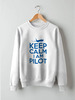 Заказать свитшот в Москве. Свитшот унисекс хлопковый KEEP CALM I'm a pilot - Boeing 737 от SkyWay Aviation Clothing RUS  - готовые дизайны и нанесение принтов.
