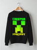 Заказать свитшот в Москве. Свитшот унисекс хлопковый MINECRAFT CREEPER от vista12761@rambler.ru - готовые дизайны и нанесение принтов.