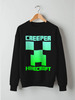 Заказать свитшот в Москве. Свитшот унисекс хлопковый MINECRAFT CREEPER от vista12761@rambler.ru - готовые дизайны и нанесение принтов.