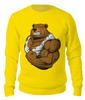 Заказать свитшот в Москве. Свитшот унисекс хлопковый Медведь качок  от T-shirt print  - готовые дизайны и нанесение принтов.