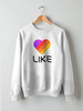 Заказать свитшот в Москве. Свитшот унисекс хлопковый Like  от DESIGNER   - готовые дизайны и нанесение принтов.