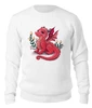 Заказать свитшот в Москве. Свитшот унисекс хлопковый Красный дракон от tigerda  - готовые дизайны и нанесение принтов.