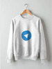 Заказать свитшот в Москве. Свитшот унисекс хлопковый Логотип Telegram от YellowCloverShop - готовые дизайны и нанесение принтов.