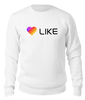 Заказать свитшот в Москве. Свитшот унисекс хлопковый Like  от DESIGNER   - готовые дизайны и нанесение принтов.