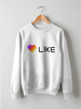 Заказать свитшот в Москве. Свитшот унисекс хлопковый Like  от DESIGNER   - готовые дизайны и нанесение принтов.