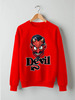 Заказать свитшот в Москве. Свитшот унисекс хлопковый Devil Mask от balden - готовые дизайны и нанесение принтов.