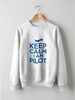 Заказать свитшот в Москве. Свитшот унисекс хлопковый KEEP CALM I'm a pilot - Airbus 320 от SkyWay Aviation Clothing RUS  - готовые дизайны и нанесение принтов.