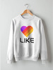 Заказать свитшот в Москве. Свитшот унисекс хлопковый Like  от DESIGNER   - готовые дизайны и нанесение принтов.