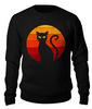 Заказать свитшот в Москве. Свитшот унисекс хлопковый Черный кот от printik - готовые дизайны и нанесение принтов.
