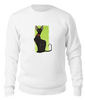 Заказать свитшот в Москве. Свитшот унисекс хлопковый Чёрная кошка от fanart - готовые дизайны и нанесение принтов.