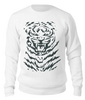 Заказать свитшот в Москве. Свитшот унисекс хлопковый Тигр белый  от Елена  - готовые дизайны и нанесение принтов.