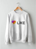 Заказать свитшот в Москве. Свитшот унисекс хлопковый Like  от DESIGNER   - готовые дизайны и нанесение принтов.