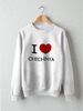 Заказать свитшот в Москве. Свитшот унисекс хлопковый Свитшот "I love Chechnya" от Re  Tyan - готовые дизайны и нанесение принтов.