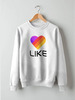 Заказать свитшот в Москве. Свитшот унисекс хлопковый Like  от DESIGNER   - готовые дизайны и нанесение принтов.