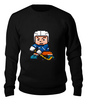 Заказать свитшот в Москве. Свитшот унисекс хлопковый Хоккеист   от T-shirt print  - готовые дизайны и нанесение принтов.