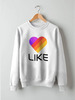 Заказать свитшот в Москве. Свитшот унисекс хлопковый Like  от DESIGNER   - готовые дизайны и нанесение принтов.