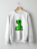 Заказать свитшот в Москве. Свитшот унисекс хлопковый Minecraft (Майнкрафт) Creeper (Крипер) от Just kidding - готовые дизайны и нанесение принтов.
