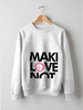 Заказать свитшот в Москве. Свитшот унисекс хлопковый Make Love Not War от Printio - готовые дизайны и нанесение принтов.