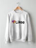 Заказать свитшот в Москве. Свитшот унисекс хлопковый Likee  от DESIGNER   - готовые дизайны и нанесение принтов.