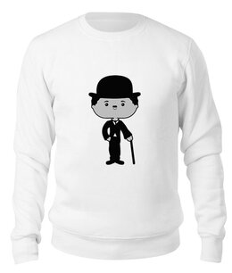 Заказать свитшот в Москве. Свитшот унисекс хлопковый Чарли Чаплин от coolmag - готовые дизайны и нанесение принтов.