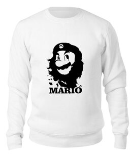 Заказать свитшот в Москве. Свитшот унисекс хлопковый Mario x Che  от coolmag - готовые дизайны и нанесение принтов.