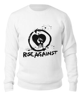 Заказать свитшот в Москве. Свитшот унисекс хлопковый Rise Against от BURNSHIRTS - готовые дизайны и нанесение принтов.