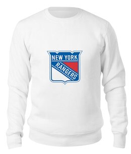 Заказать свитшот в Москве. Свитшот унисекс хлопковый New York Rangers от BURNSHIRTS - готовые дизайны и нанесение принтов.