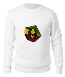 Заказать свитшот в Москве. Свитшот унисекс хлопковый Bob Marley от Alexander Volkov Lixolese - готовые дизайны и нанесение принтов.