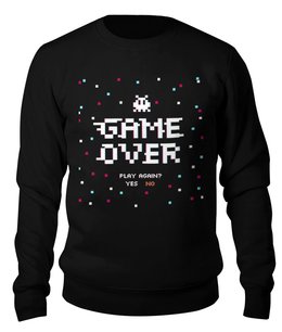 Заказать свитшот в Москве. Свитшот унисекс хлопковый Game Over от ingenervolos@gmail.com - готовые дизайны и нанесение принтов.