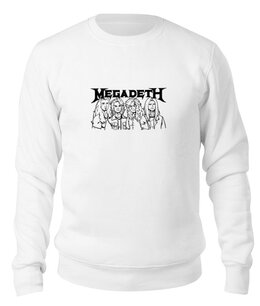 Заказать свитшот в Москве. Свитшот унисекс хлопковый Megadeth от Leichenwagen - готовые дизайны и нанесение принтов.