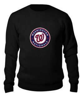 Заказать свитшот в Москве. Свитшот унисекс хлопковый Washington Nationals от dobryidesign - готовые дизайны и нанесение принтов.