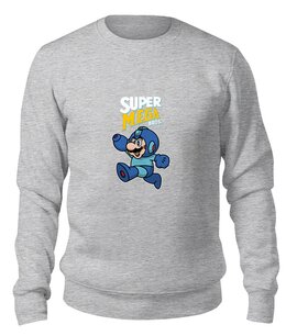 Заказать свитшот в Москве. Свитшот унисекс хлопковый Super Mario (Mega Man) от coolmag - готовые дизайны и нанесение принтов.