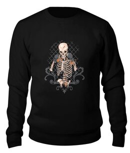 Заказать свитшот в Москве. Свитшот унисекс хлопковый Скелет арт от T-shirt print  - готовые дизайны и нанесение принтов.