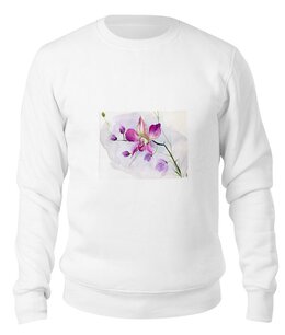 Заказать свитшот в Москве. Свитшот унисекс хлопковый Розовая орхидея от vnovi - готовые дизайны и нанесение принтов.