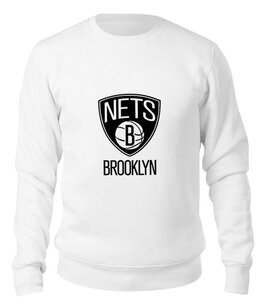 Заказать свитшот в Москве. Свитшот унисекс хлопковый Brooklyn Nets от BURNSHIRTS - готовые дизайны и нанесение принтов.