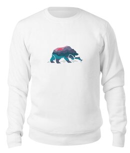 Заказать свитшот в Москве. Свитшот унисекс хлопковый Медведь на рыбалке от printik - готовые дизайны и нанесение принтов.