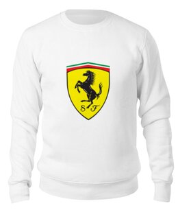Заказать свитшот в Москве. Свитшот унисекс хлопковый Ferrari  от DESIGNER   - готовые дизайны и нанесение принтов.