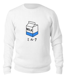 Заказать свитшот в Москве. Свитшот унисекс хлопковый milk 1 от nikskiru - готовые дизайны и нанесение принтов.